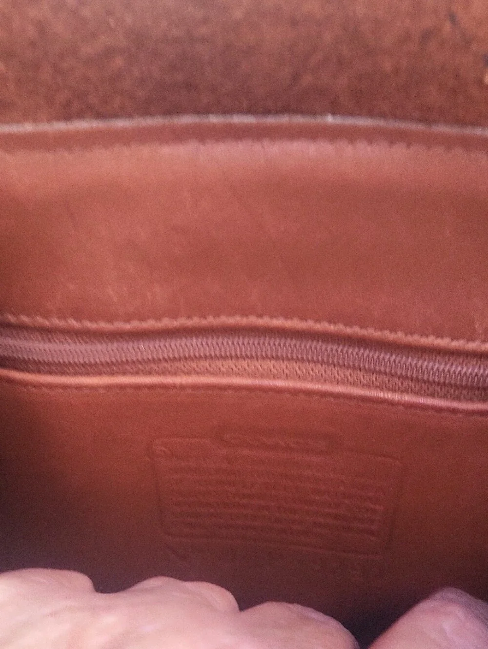 Coach Leather Backpack Purse in Brirish Tan With COA